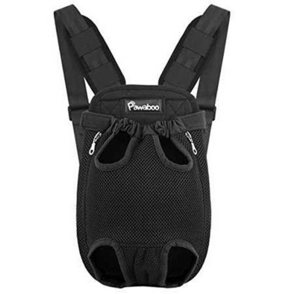 Pawaboo Pet Carrier Backpack, Adjustable Pet Front Cat Dog Carrier Large Black